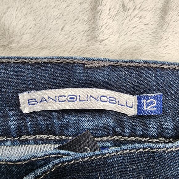 Bandolino Blu Jeans Womens 12 Blue Harper Mid Rise Crop Capri Slim Leg Stretch - Picture 4 of 13